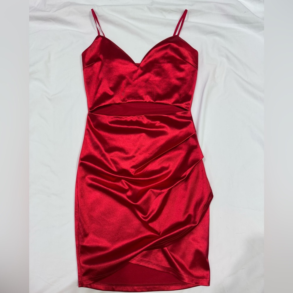 Windsor  Spaghetti Strap Mini Red Dress